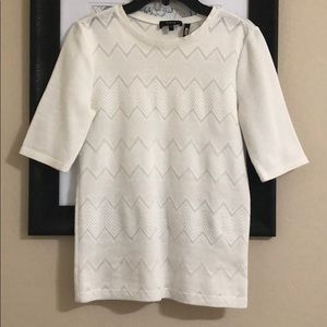 Theory white knit style shirt